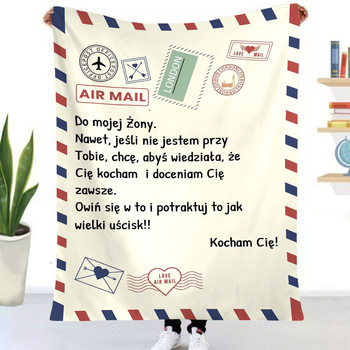 Ins Cross-Border Popular Message Letter Flannel Blanket Polish Envelope Style Letter Writing Blanket Can Be Customized with Pictures