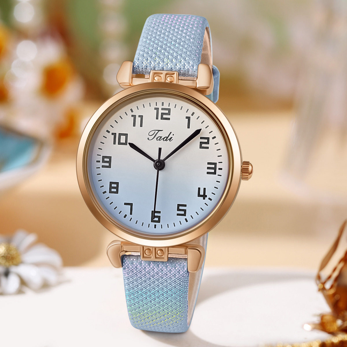 New Sweet Fashion Belt Quartz Student Watch Fashion Cute Small Dial Thin Strap Candy Color