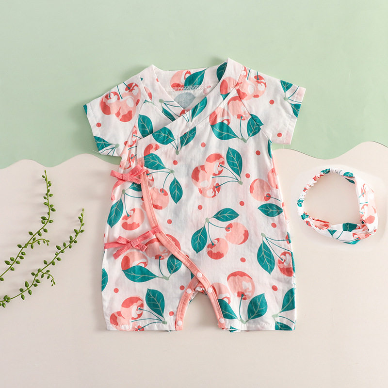 Baby boys' and girls' jumpsuit summer gauze romper baby Summer fashionable jumpsuit newborn air conditioning clothes
