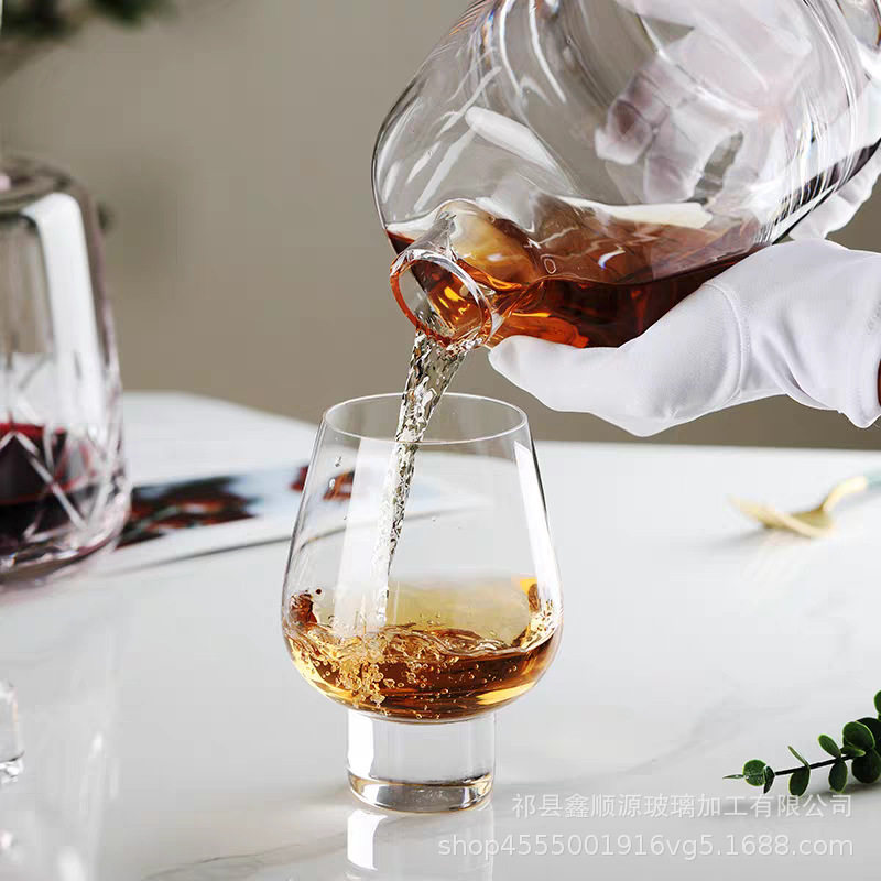 Light Luxury Model Room Decorative Handmade Wine Jug Decanter Household Crystal Glass Whisky Wine suit