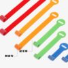 Data Cable Tie Round Head Color Back-to-back Self-adhesive Tie with Printable LOGO Storage Nylon Velcro Tie