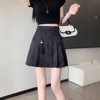 Chinese-Style Jacquard Pleated Skirt, A-Line Skirt for Petite Women, Slimming Short Skirt, Elegant High-Waisted Skirt