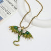 Fashionable Retro Flying Dragon Necklace Dark Exaggerated Hip-Hop Disco Street Style Necklace Punk Style Subculture Sweet and Cool Necklace
