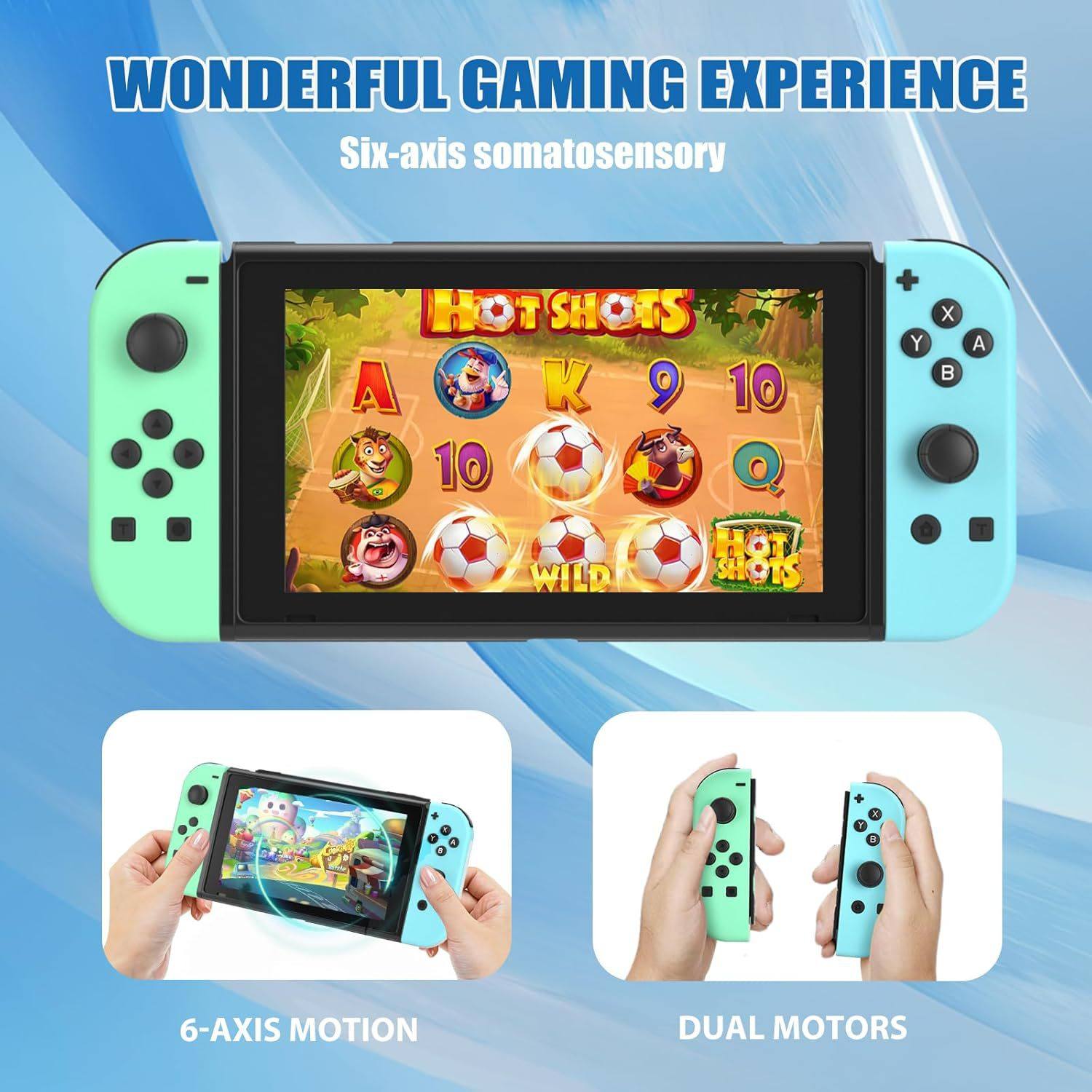 Ns Switch Left and Right Handle Joycon Handle Rgb Light Wake up Somatosensory Vibration Wireless Bluetooth Game Handle