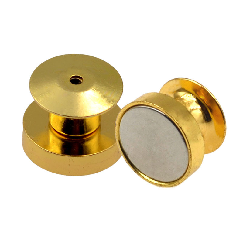 徽章豪华磁吸卡帽冰箱贴转换五金配件平头胸章厂牌磁吸旋转卡扣子