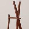 Black Walnut Floor Hanger Household Indoor Solid Wood Coat Rack Room Office Vertical Hanging Clothes Hats