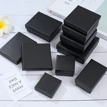 Fashion Lenny ring box simple necklace jewelry box black earrings pendant jewelry box spot wholesale