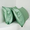 Bamboo fiber satin pillowcase skin-friendly soft home high-grade pillowcase Amazon cross-border foreign trade source factory