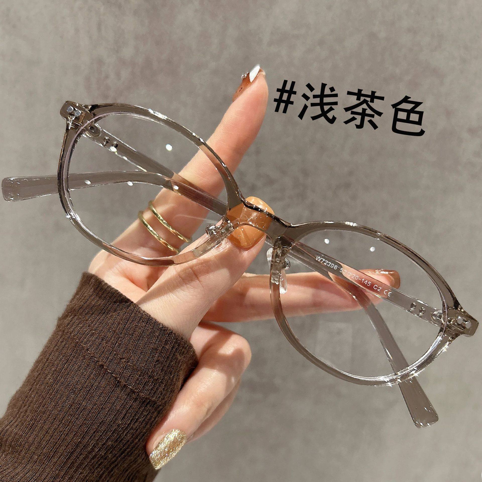 Danyang glasses retro small oval TR90 glasses frame women without makeup high sense tortoiseshell glasses frame wholesale 72396