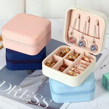 Jewelry Storage Box Simple Portable Jewelry Box Jewelry Storage Box Earrings Necklace Ring Storage PE Film Jewelry Box