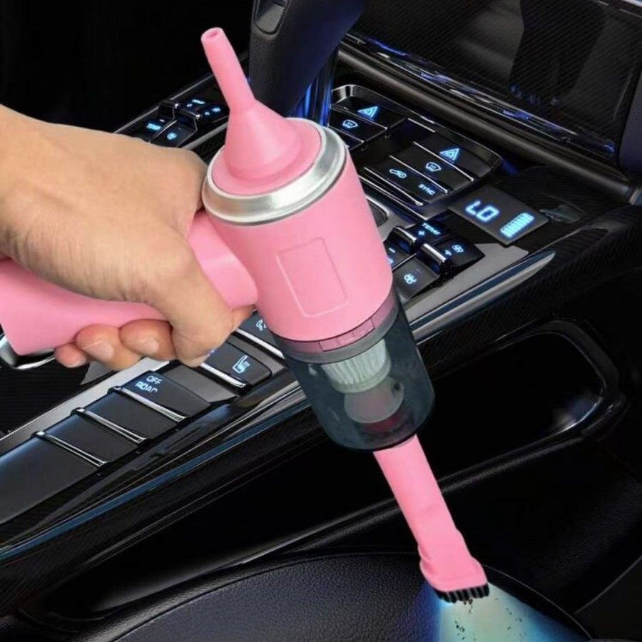 Cross-Border Car Vacuum Cleaner for Washing and Blowing Dual-Purpose Car Wireless Charging Car Home Large Suction Power Mini Mite Removal