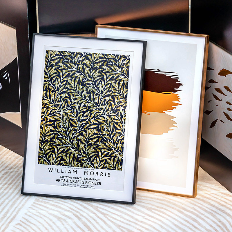 Casual Thin Narrow Edge Aluminum Alloy Painting A3A4 Frame Framed Photo Frame Wall Hanging Frame Advertising Poster Puzzle Wall Hanging Frame