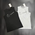 Naik large size tight vest black and white two pieces