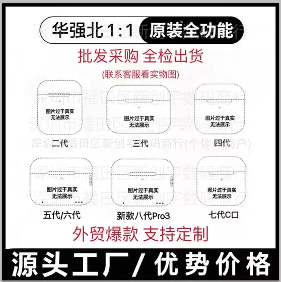 Huaqiangbei 1:1 New Pro3 Fourth Generation, Compatible with Fifth, Sixth, Seventh, and Eighth Generations of Apple Bluetooth Noise-Canceling Headphones, Cross-Border Hot Item