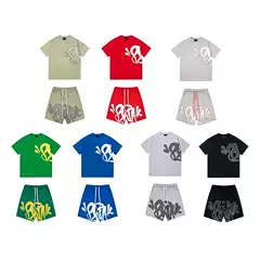 Cross-border 2025 New SynaWorld 3D Letter Printing Fashion Summer Casual Short-sleeved Shorts suit Fashion