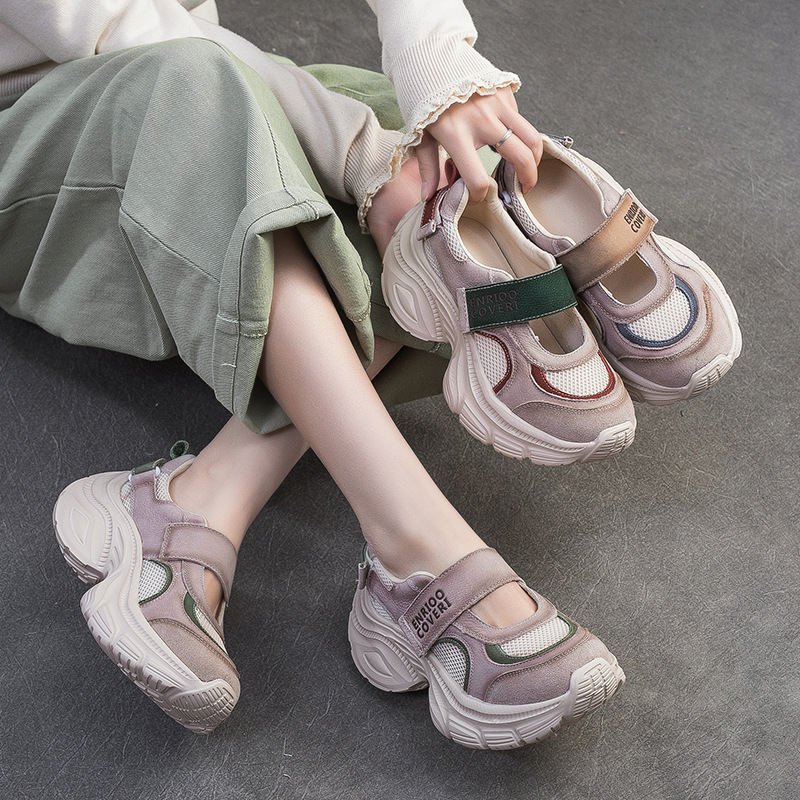 Giày Thể Thao Nữ Thoáng Khí Đế Cao Hàng Mùa Hè