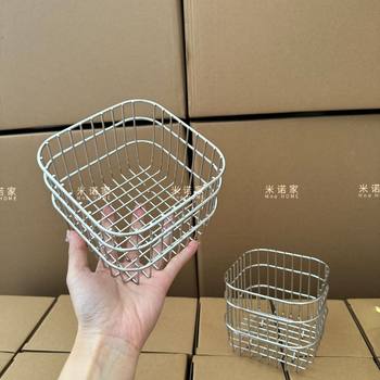 Minojia 304 Steel Fruit Basket Multi-functional Storage Drying Vegetable Basket Household Ginger and Garlic Fruit and Vegetable Basket Storage Basket