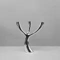 F resin candle holder silver 22.5*9*25cm
