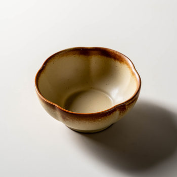 Retro Style Ceramic Bowl Handmade Rice Bowl Household Dish Bowl Noodle Bowl Homestay Hotel Restaurant Tableware Set Wholesale Bowl