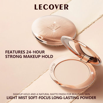 Lc Soft Focus Beauty Setting Powder Biscuit Powder Touch-Up Non-Removable Oil Control Long-Lasting Waterproof and Sweat-Proof Pore Concealer Loose Powder