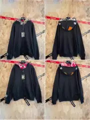 Bape American Streetwear Color-Blocking Double Hood Shark Zip-Up Hoodie - High-Quality Export Wholesale