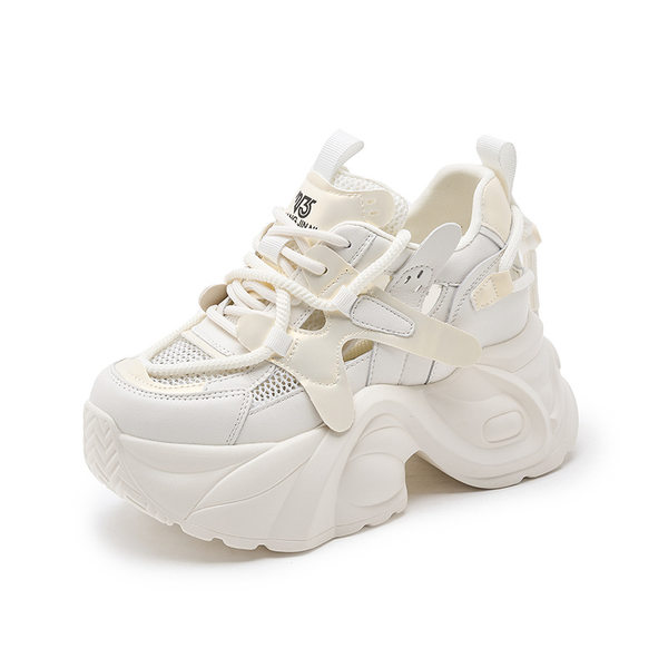 Sandal cao gót nữ hở mũi quai ngang đế xuồng gót 8 cm — Gạo vàng, Mơ