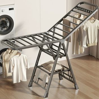 Carbon Steel Clothes Drying Rack, New Foldable Wing-Shaped Drying Rack, Manufacturer Wholesale Wardrobe, Retractable for Drying Clothes and Quilts