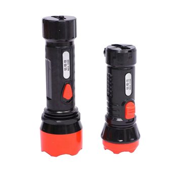 Wholesale rechargeable portable light household plastic LED flashlight home fire emergency rechargeable hand-held small flashlight