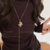Wooden Pony Pendant Necklace for Women 2025 New Autumn and Winter Long Sweater Chain Retro Animal Year Good Luck Accessories