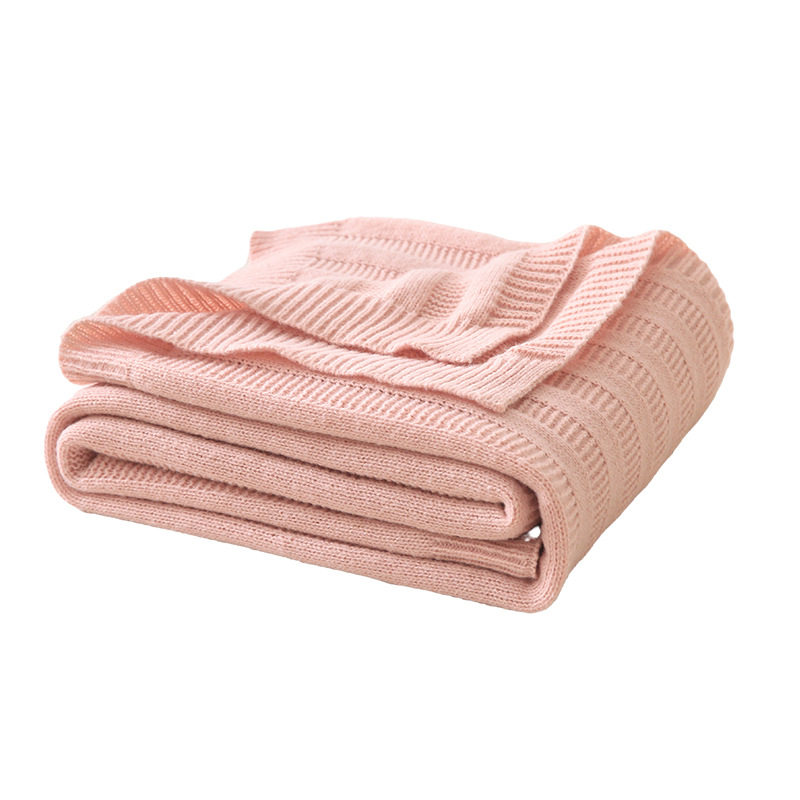 Amazon Cross-Border Simple Knitted Thread Blanket, Soft Home-Use and Homestay Decorative Blanket, Thickened Sofa Air-Conditioning Cover Blanket Wholesale