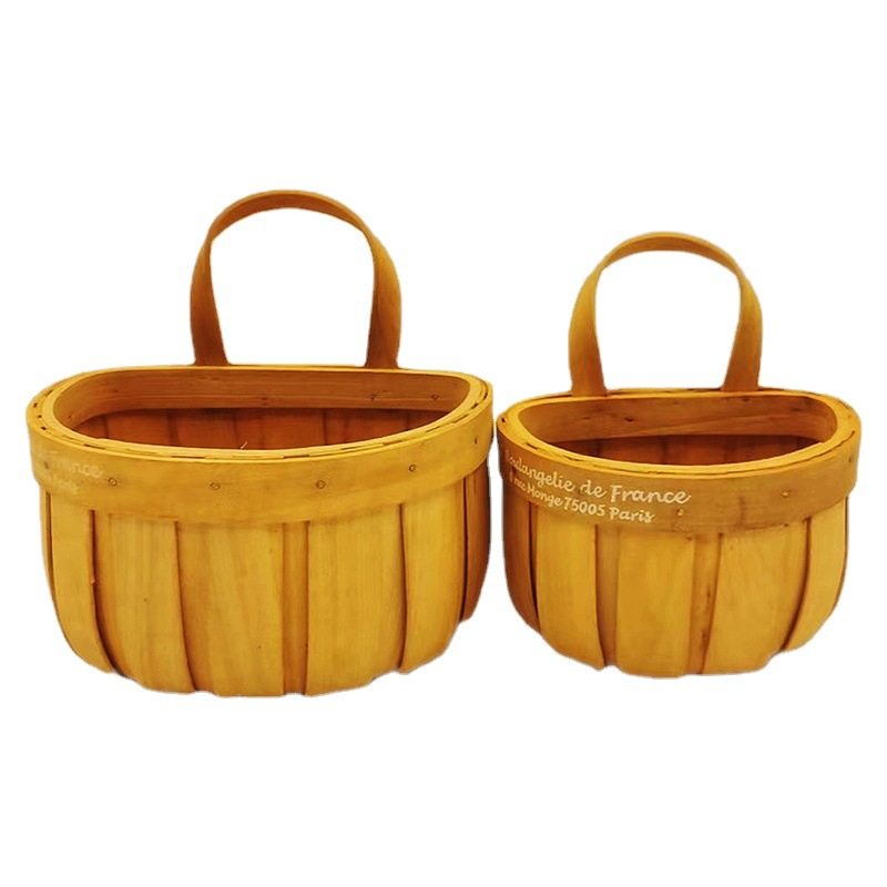 Nordic Woven Basket Kitchen Ginger and Garlic Storage Basket Wall-Mounted Basket Retro Letter Storage