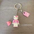 Kitty cat pink + light pink building blocks