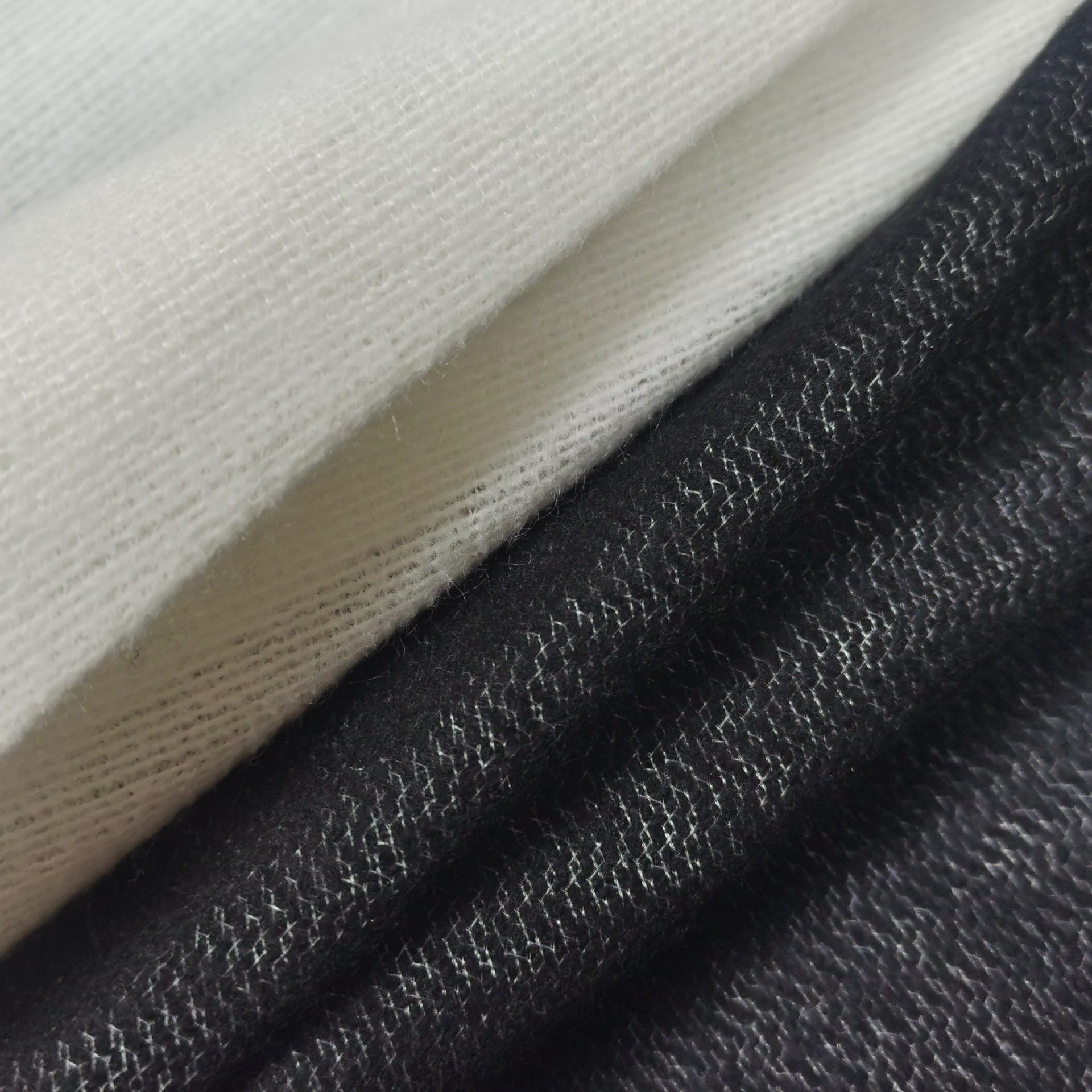 Suit Lining Black White Woven Lining Soft and Washable Spot Supply 120g Brushed Lining