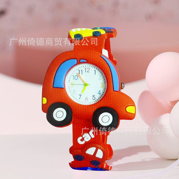 2025 New Children's Watch with Car Dial, Quartz Watch, 3D Student Activity Gift, Trendy Hot-Selling Large Dial