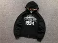 E573 # Black zip-up hoodie