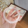 Wholesale Simple Cat's Eye Stone Bracelet Imitation Chalcedony Glass Jade Bracelet Women's Ice-Clear White Moonlight Bracelet Small Stall Goods