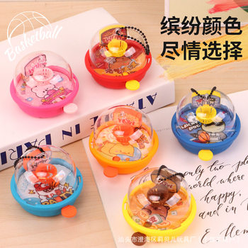 Mini Ejection Basketball Machine Creative Cartoon Shooting Keychain Palm Basketball Shooting Machine Educational Desktop Small Toy