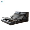 Modern Minimalist Large Black Leather Luxury Smart Multifunctional Electric Smart Combination Master Bedroom Leather Floating King Bed