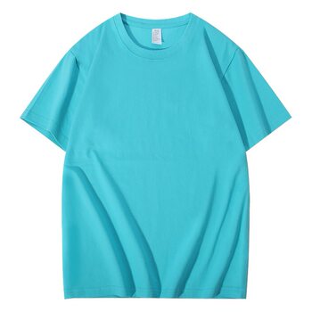 230 grams of American heavy short sleeve men's and women's shoulder bottoming solid color T-shirt class clothes custom logo T-shirt wholesale