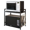 Retractable Microwave Oven Rack Countertop Two-Layer Oven Rack Rice Cooker Double-Layer Storage Rack Kitchen Storage Rack