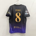 Barca away jersey number 8 + Champions League badge