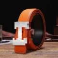 H Orange with Silver Buckle