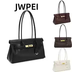 Jw Pei Briefcase for Women 2025 New Model Yara Handbag Shoulder Bag Underarm Bag Niche Design Baguette Bag 2t267