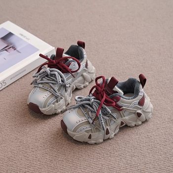 Girls' sneaker 2024 New Autumn and Winter Boys' Shoes Winter Children's Torre Shoes fleece-lined Baby's Cotton Shoes