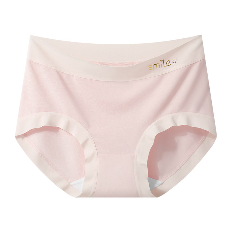 Modal Underwear Women's Summer Mulberry Silk Bacteriostatic Crotch Mid-waist Breathable Women's Underwear Seamless Non-clip Hip Briefs Women