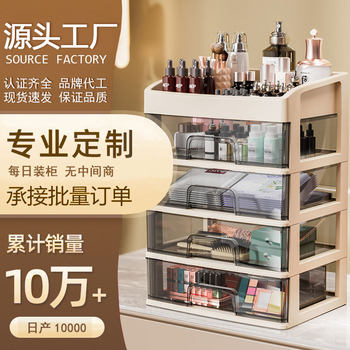 Source Factory Custom-Made Oem Desktop Storage Box, Transparent Household Multifunctional Student Dormitory Stationery Storage Box