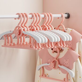 Children's Clothes Hanger Anti-bulging Bag Baby Hanging Clothes Baby's Special Multi-functional Bold Non-slip Retractable Clothes Hanger