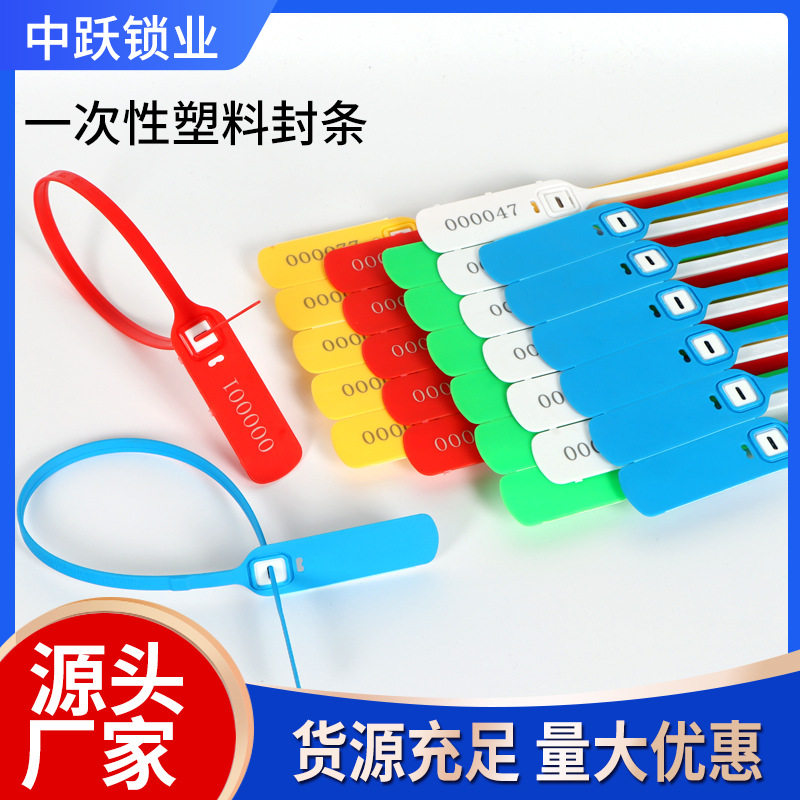 Disposable plastic sealing strip lead blocking logistics sealing strip factory coal transportation ribbon Postal Air garden sealing strip