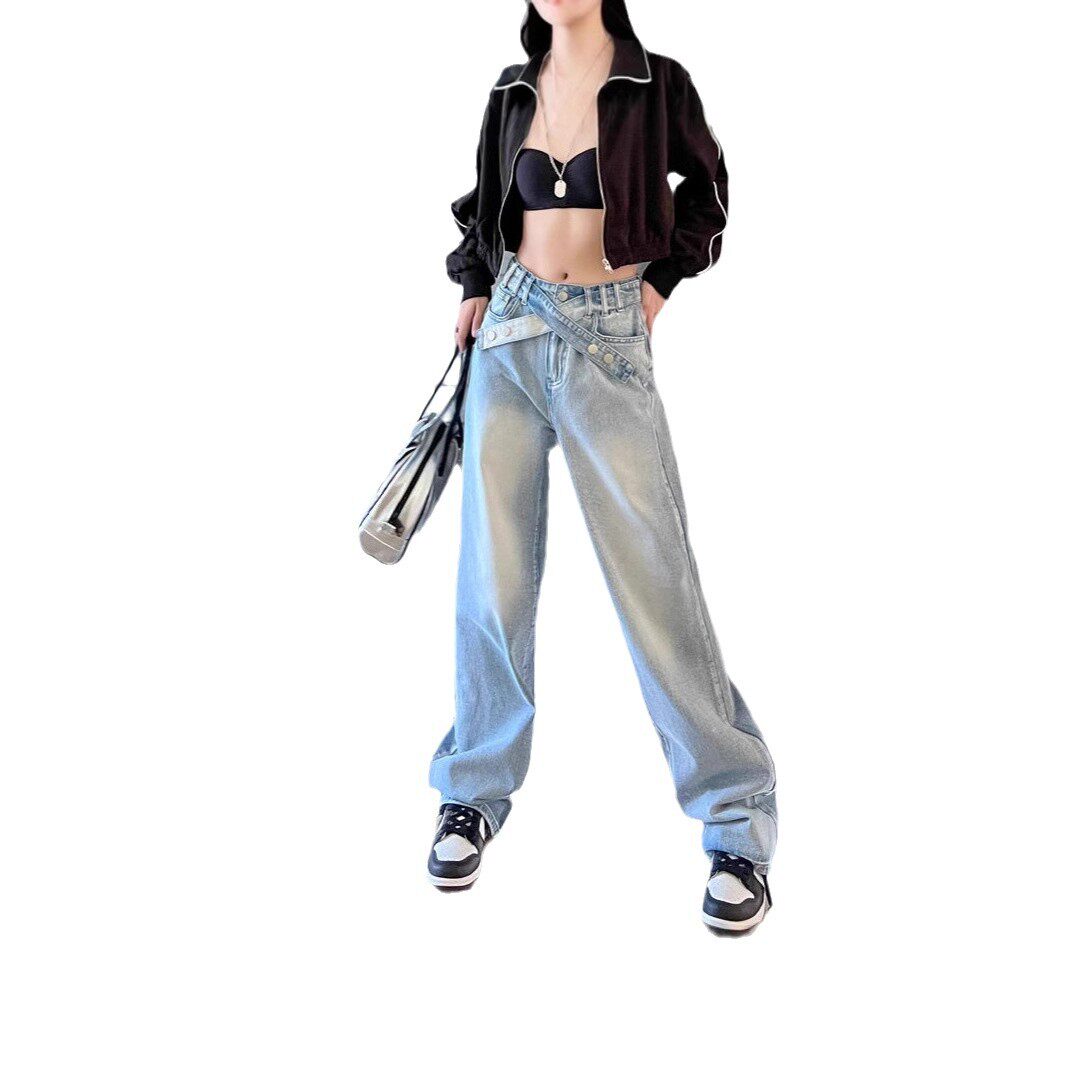 High Waisted Wide Leg Jeans for Women Loose Fit Trendy Design Spring Fall Style Wholesale Available