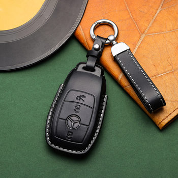 Factory Direct supply suitable for Mercedes-Benz car key case C/E/S grade E300L/C260L/GLA200 genuine cow leather bag